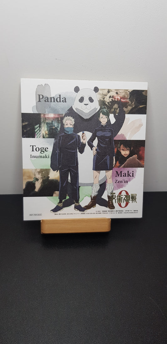 Shikishi Movie Version Jujutsu Kaisen - Panda, Maki Zen'in, Toge Inumaki