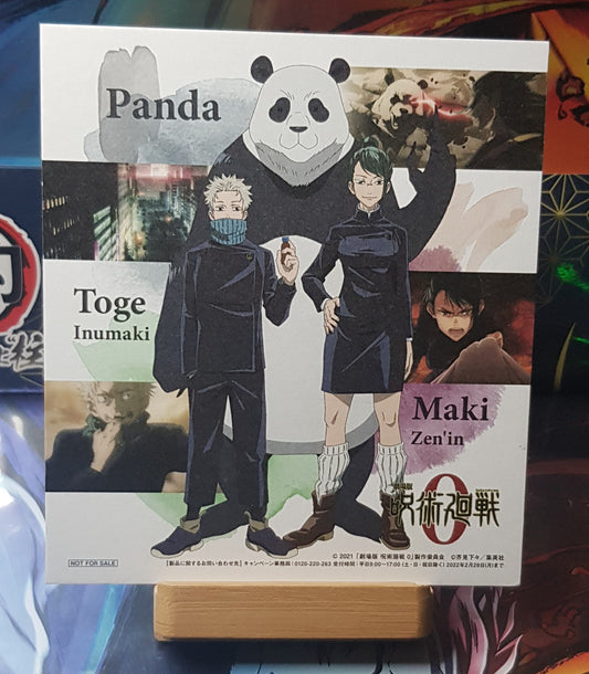 Shikishi Jujutsu Kaisen – Panda, Toge Inumaki & Maki Zen’in (Collector)