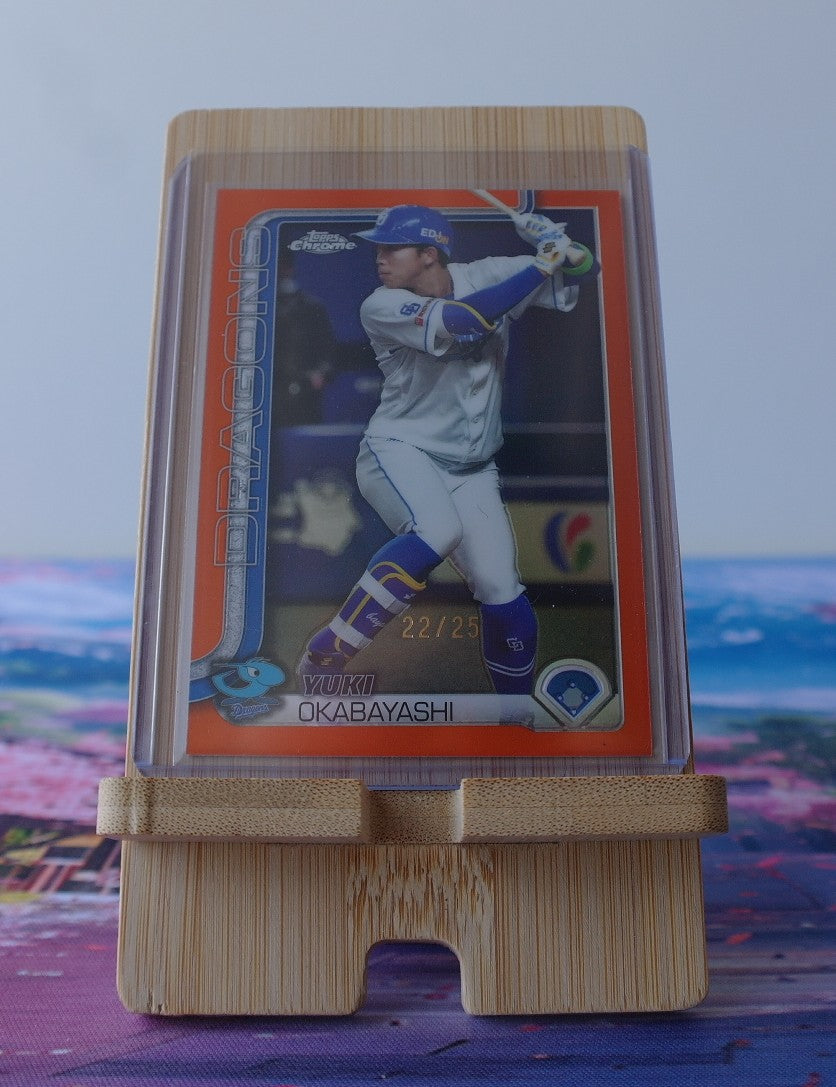 Yuki Okabayashi Orange Refractor 22/25 – Topps Chrome NPB 2025