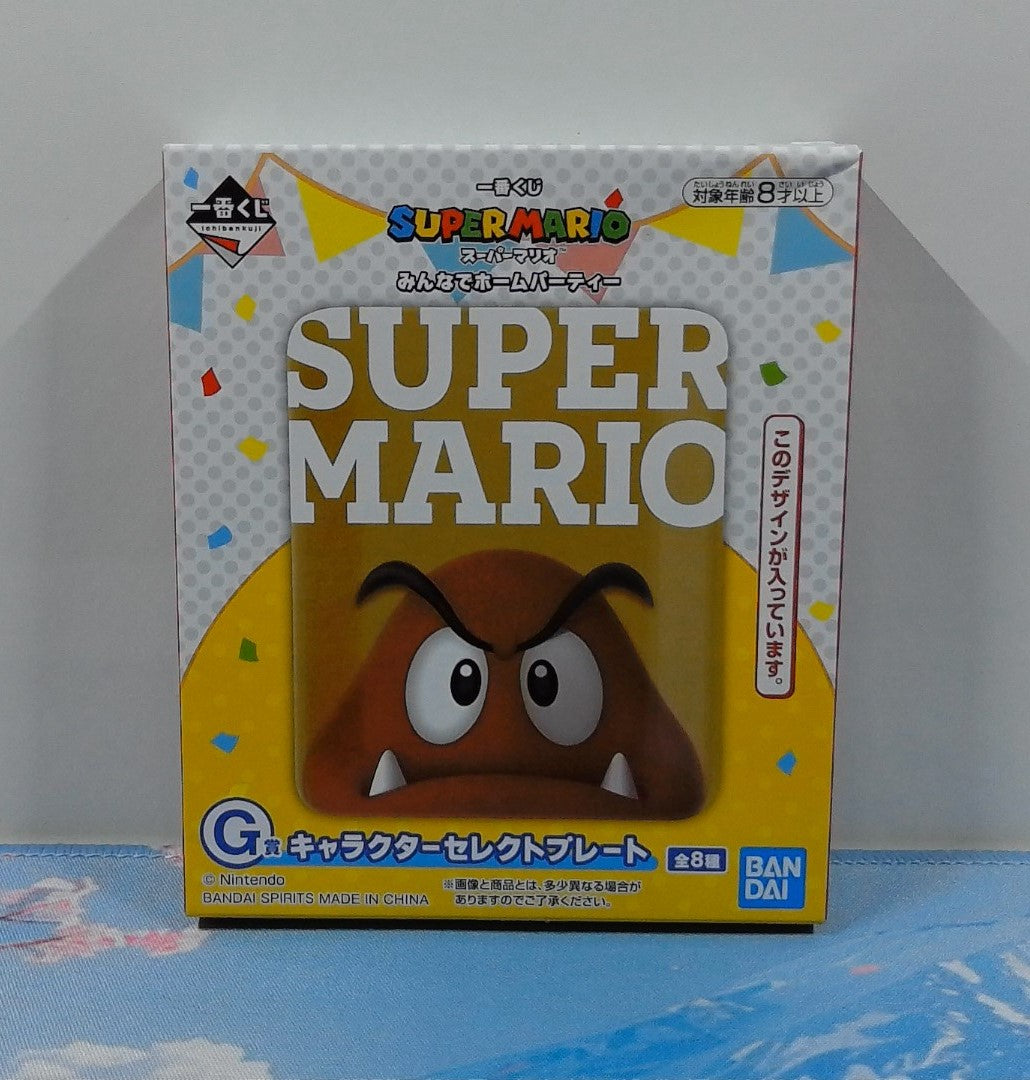 Assiette Ichiban Kuji Super Mario G Prize Character Select Plate Goomba